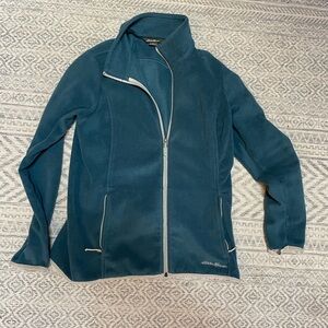 Eddie Bauer Teal Fleece Jacket with Full-Zip